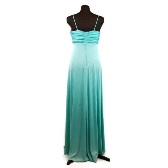 1970s maxi dress Grecian Goddess style high low - Picture 5 of 5